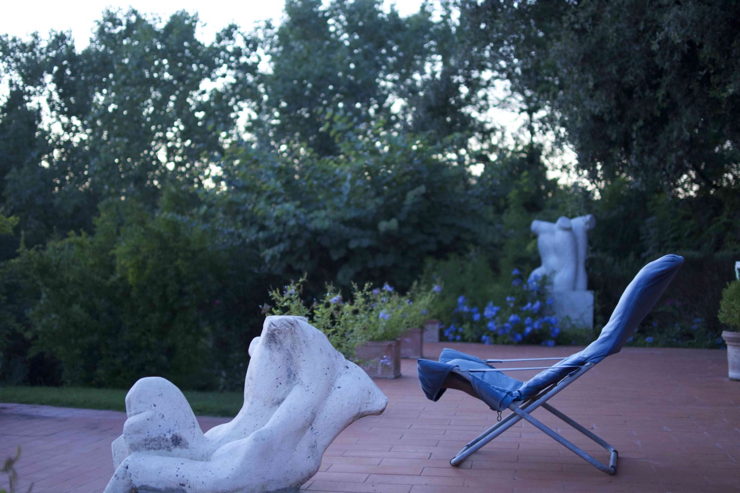 Statue au crépuscule